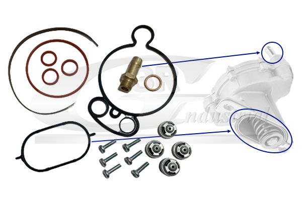 3RG Reperationssæt, vacuumpumpe (bremsesystem) 74704 for VW