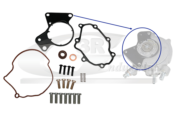 3RG Reperationssæt, vacuumpumpe (bremsesystem) 74703 for AUDI VW SEAT