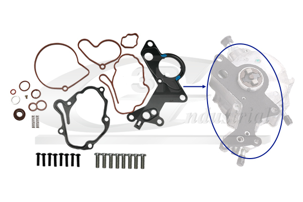 3RG Reperationssæt, vacuumpumpe (bremsesystem) 74700 for SEAT VW SKODA