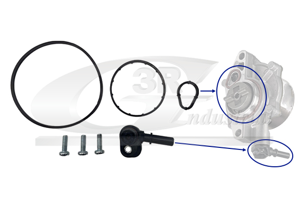 3RG Reperationssæt, vacuumpumpe (bremsesystem) 74206 for PEUGEOT CITROËN FORD MAZDA