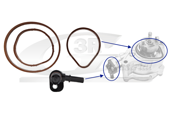 3RG Reperationssæt, vacuumpumpe (bremsesystem) 74801 for JAGUAR LAND ROVER