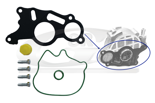 3RG Reperationssæt, vacuumpumpe (bremsesystem) 74710 for SKODA AUDI VW SEAT