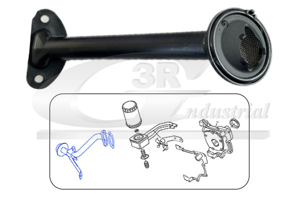 3RG Sugerør, oliepumpe 84748 for VW