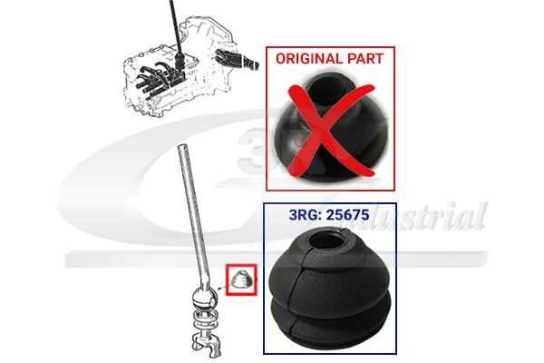 3RG Gearstangsmanchet 25675 for RENAULT