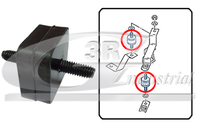 3RG Ophæng, køler 80703 for VW