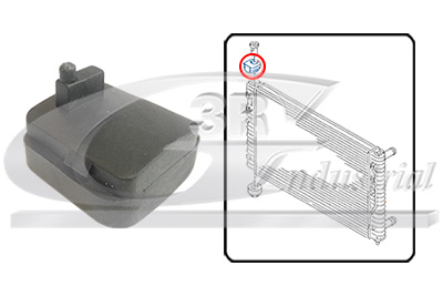 3RG Ophæng, køler 80708 oppe for VW