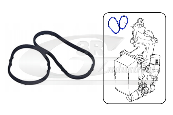 3RG Pakning, oliekøler 76605 for OPEL NISSAN RENAULT
