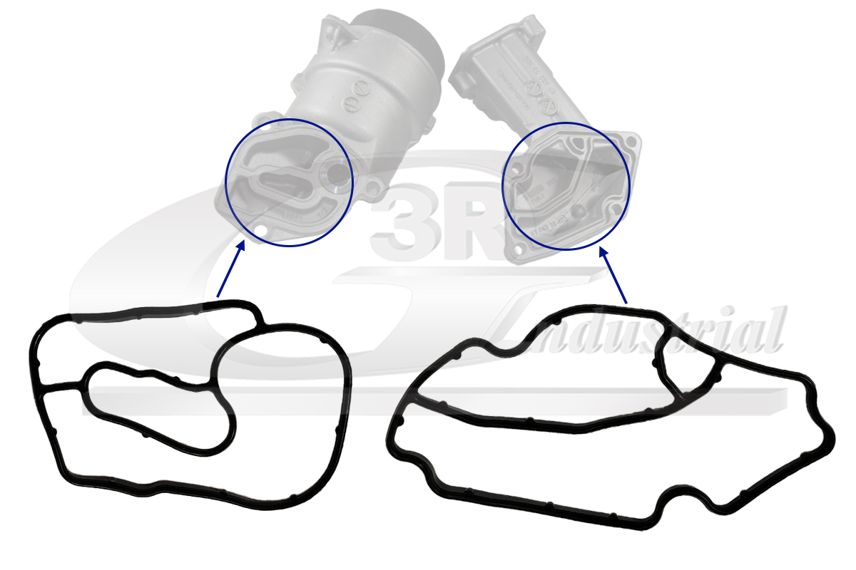 3RG Pakning, oliefilterhus 80570 for MERCEDES-BENZ
