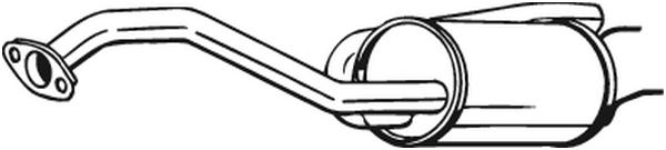 BOSAL Bagerste lyddæmper 163-057 for HONDA