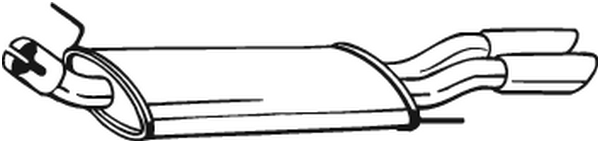 BOSAL Bagerste lyddæmper 233-731 for VW
