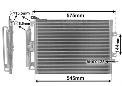 VAN WEZEL Kondensor, klimaanlæg 43005417 for RENAULT