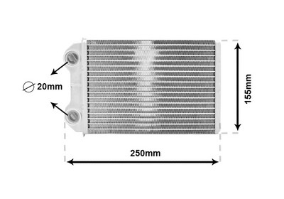 VAN WEZEL Varmeelement, kabinevarme 06006426 for BMW