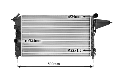 VAN WEZEL Køler, motorkøling 37002161 for OPEL