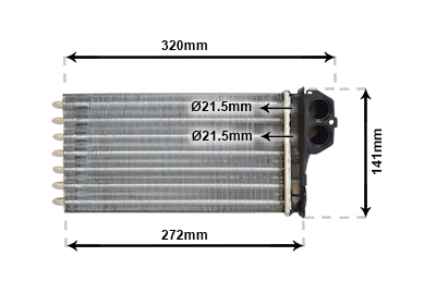 VAN WEZEL Varmeelement, kabinevarme 40006356 for CITROËN/PEUGEOT