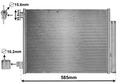 VAN WEZEL Kondensor, klimaanlæg 15005011 for DACIA NISSAN