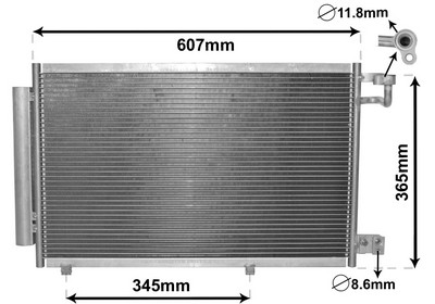VAN WEZEL Kondensor, klimaanlæg 18005439 for FORD