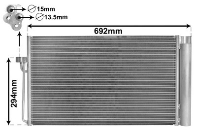 VAN WEZEL Kondensor, klimaanlæg 06005273 for BMW