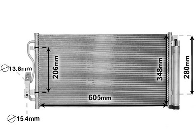 VAN WEZEL Kondensor, klimaanlæg 06005434 for BMW