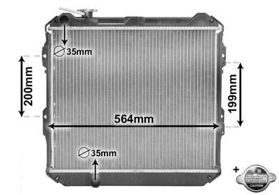 VAN WEZEL Køler, motorkøling 58002088 for VW