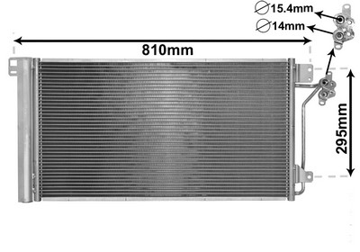 VAN WEZEL Kondensor, klimaanlæg 58005236 for VW