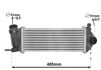 VAN WEZEL Ladeluftkøler 43004615 for MERCEDES-BENZ RENAULT