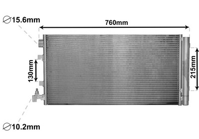 VAN WEZEL Kondensor, klimaanlæg 43005449 for RENAULT