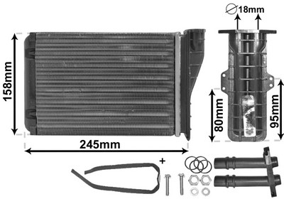 VAN WEZEL Varmeelement, kabinevarme 43006249 for RENAULT