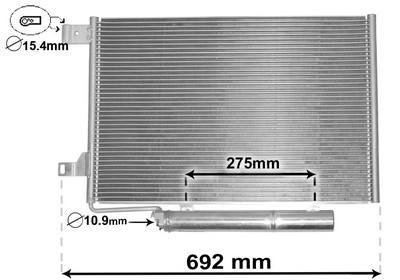 VAN WEZEL Kondensor, klimaanlæg 30015386 for MERCEDES-BENZ