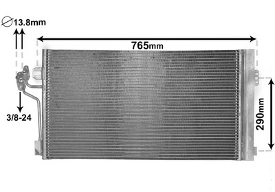 VAN WEZEL Kondensor, klimaanlæg 30005484 for MERCEDES-BENZ