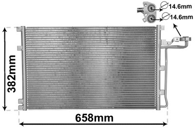 VAN WEZEL Kondensor, klimaanlæg 59005139 for VOLVO