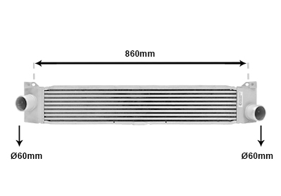 VAN WEZEL Ladeluftkøler 17004360 for FIAT / LANCIA CITROËN/PEUGEOT