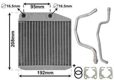 VAN WEZEL Varmeelement, kabinevarme 17006313 for FIAT / LANCIA PEUGEOT OPEL