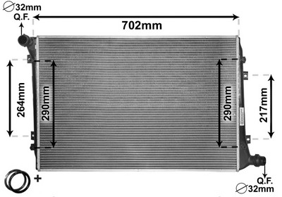 VAN WEZEL Køler, motorkøling 58002224 for AUDI SKODA SEAT VAG