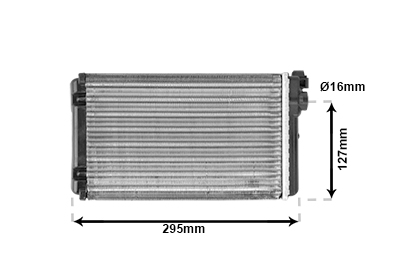 VAN WEZEL Varmeelement, kabinevarme 37006116 for OPEL