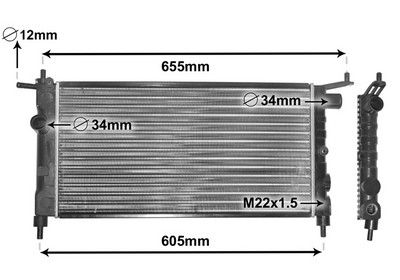 VAN WEZEL Køler, motorkøling 37002183 for OPEL