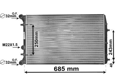 VAN WEZEL Køler, motorkøling 76002010 for SKODA VAG