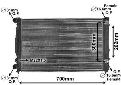 VAN WEZEL Køler, motorkøling 03002122 for VW VAG AUDI