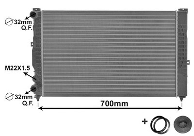 VAN WEZEL Køler, motorkøling 03002123 for VW AUDI VAG