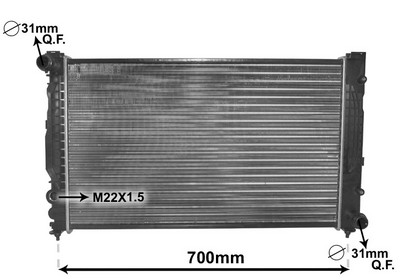 VAN WEZEL Køler, motorkøling 03002124 for VW AUDI