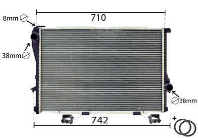 VAN WEZEL Køler, motorkøling 06002233 for BMW