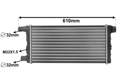 VAN WEZEL Køler, motorkøling 17002115 for FIAT / LANCIA