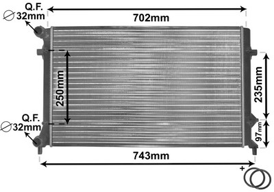 VAN WEZEL Køler, motorkøling 58002204 for AUDI SEAT VW VAG