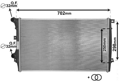 VAN WEZEL Køler, motorkøling 58002206 for AUDI SEAT VW VAG
