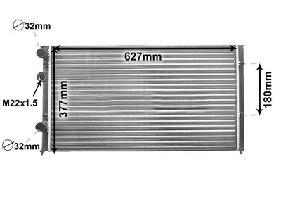 VAN WEZEL Køler, motorkøling 58002027 for VW