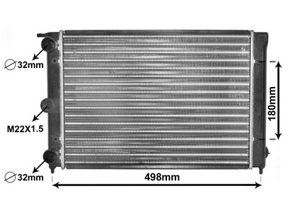 VAN WEZEL Køler, motorkøling 58002039 for VW