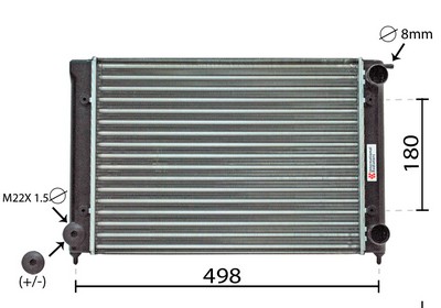 VAN WEZEL Køler, motorkøling 58002040 for VW