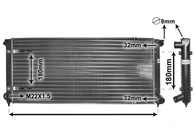 VAN WEZEL Køler, motorkøling 58002041 for VW
