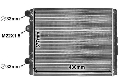 VAN WEZEL Køler, motorkøling 58002129 for VW
