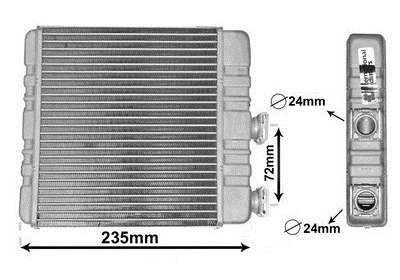 VAN WEZEL Varmeelement, kabinevarme 37006321 for OPEL