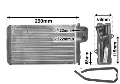 VAN WEZEL Varmeelement, kabinevarme 40006100 for PEUGEOT